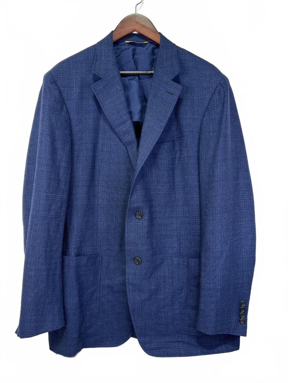 Canali Men's Blue Wool Blazer Suit Jacket US Size 40 / EU Size 58 L